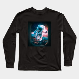 astronaut rescue plane. sci-fi Long Sleeve T-Shirt